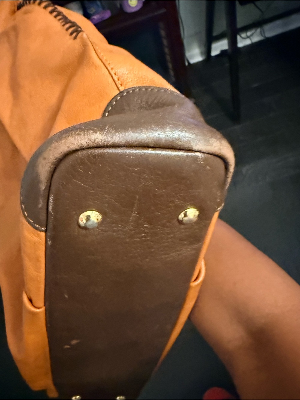 MCM Cognac Leather Tote with Dark Brown Handles - Picture 16 of 16